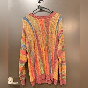 vintage Norm Thompson colorful striped sweater. made in italy.